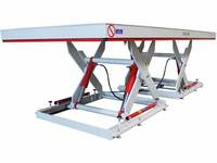 Tandem lift table without flow divider
