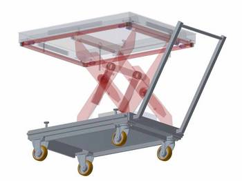 Lift table with chassis