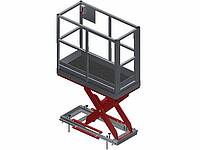 Elevating work platform in a paint shop