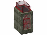 Freight elevator as a lift table for outdoor use