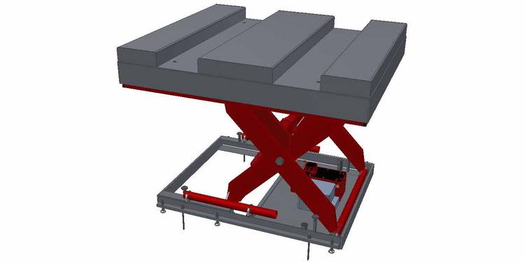 Scissor lift table with storage options