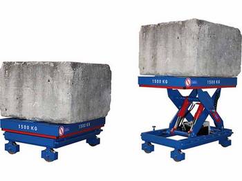 Mobile lifting table with load