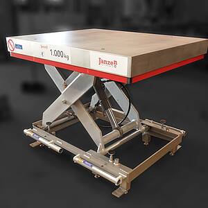Galvanised Lift Table with Stainless Steel Platform