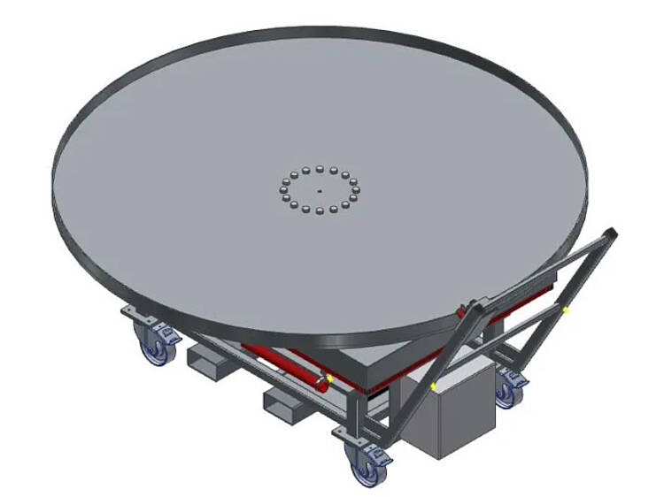 Mobile rotary table for CNC machining