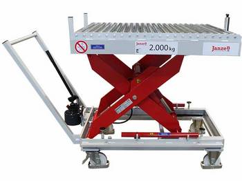 Mobile lifting table with hand pump