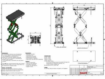 Approval drawing double scissor lift table