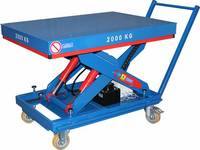 Lift table with swivel and fixed castors