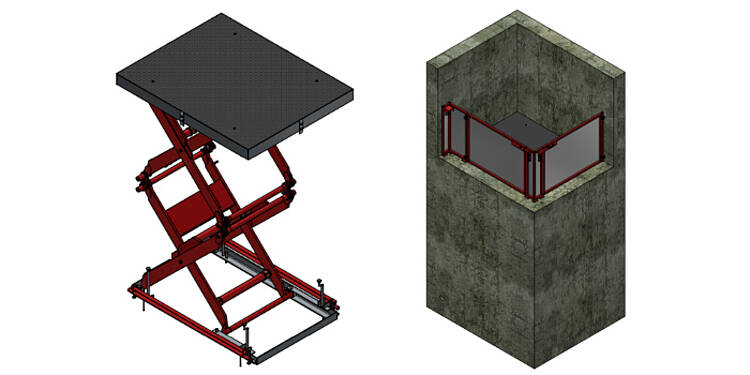 Goods Lift Design Based on a Scissor Lift Table