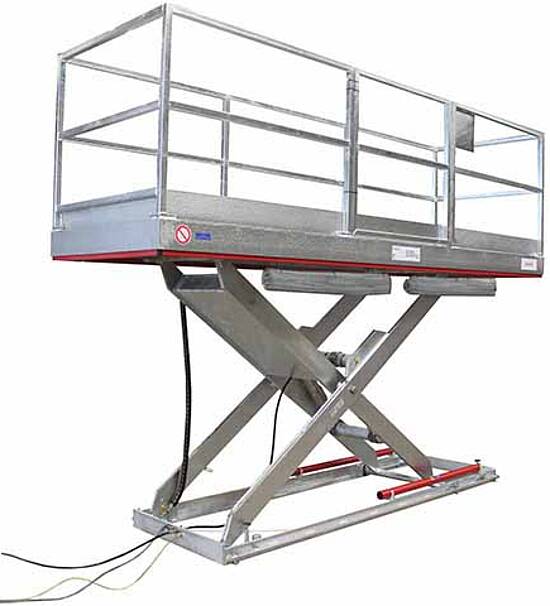 Completely hot-dip galvanized elevating work platform