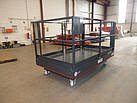 Industrial work platform in the lowered position