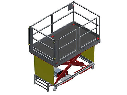 Mobile work platform for assembly
